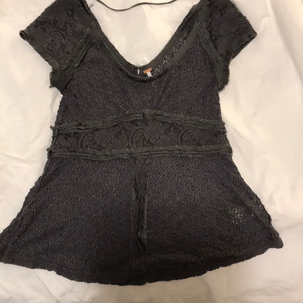 Beautiful rayon and lace Free People tank